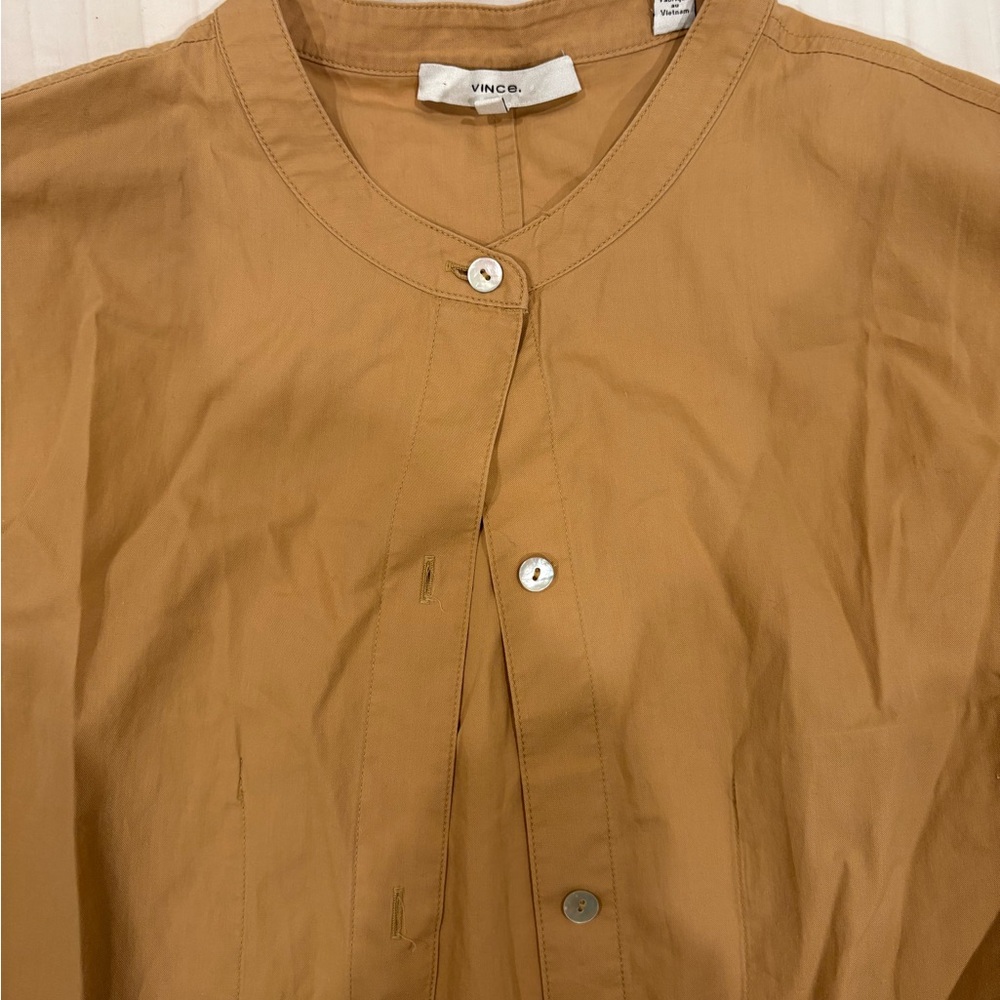 Vince Brown Button Down Shirt - image 2